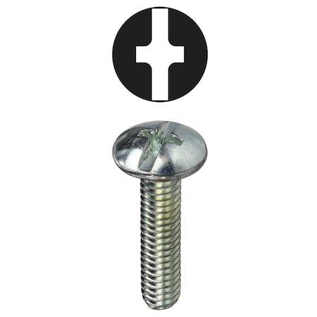 Dottie #6-32 x 1-1/2 in Combination Phillips/Slotted Truss Machine Screw, Zinc Plated Carbon Steel, 100 PK TMC632112